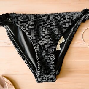 Hollister Black Textured Bikini Bottoms Women or Teens beachwear